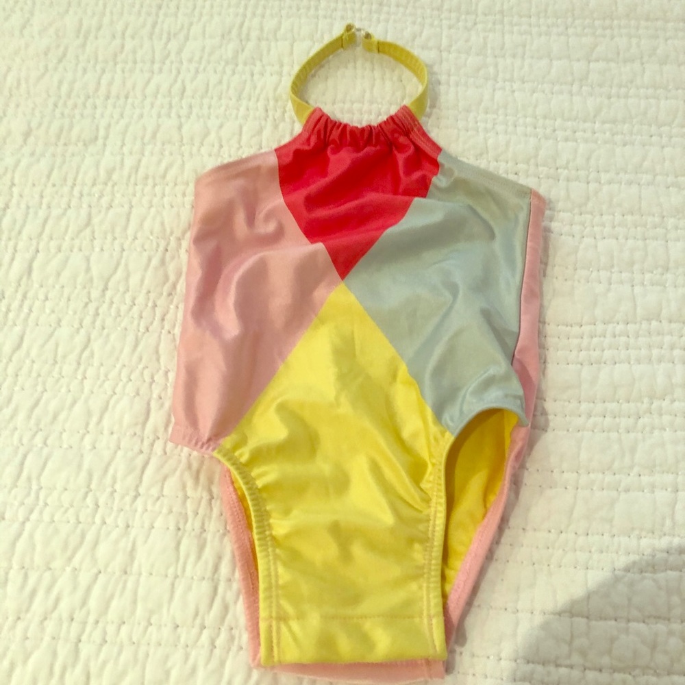 Color block diamond swimsuit